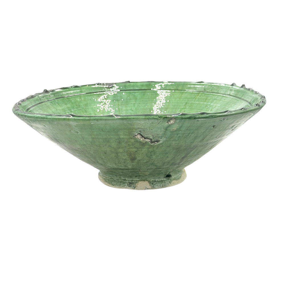 Moroccan Tamegroute Pedestal Bowl - Berbere Imports