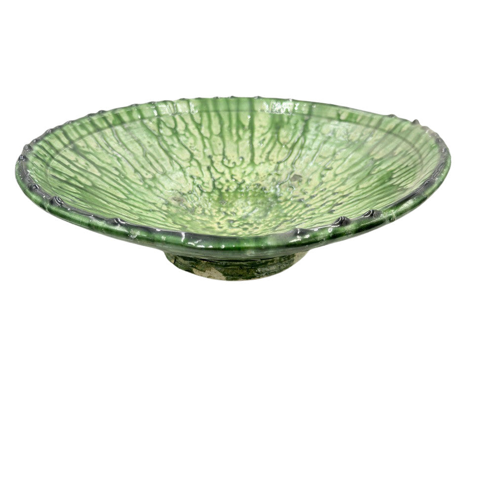 Moroccan Tamegroute Pedestal Bowl - Berbere Imports