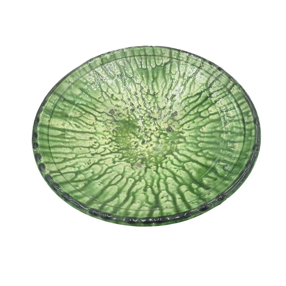 Moroccan Tamegroute Pedestal Bowl - Berbere Imports