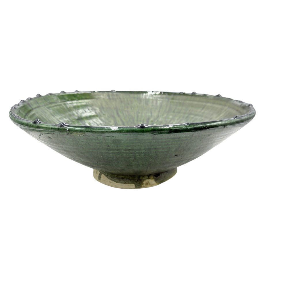 Moroccan Tamegroute Pedestal Bowl - Berbere Imports