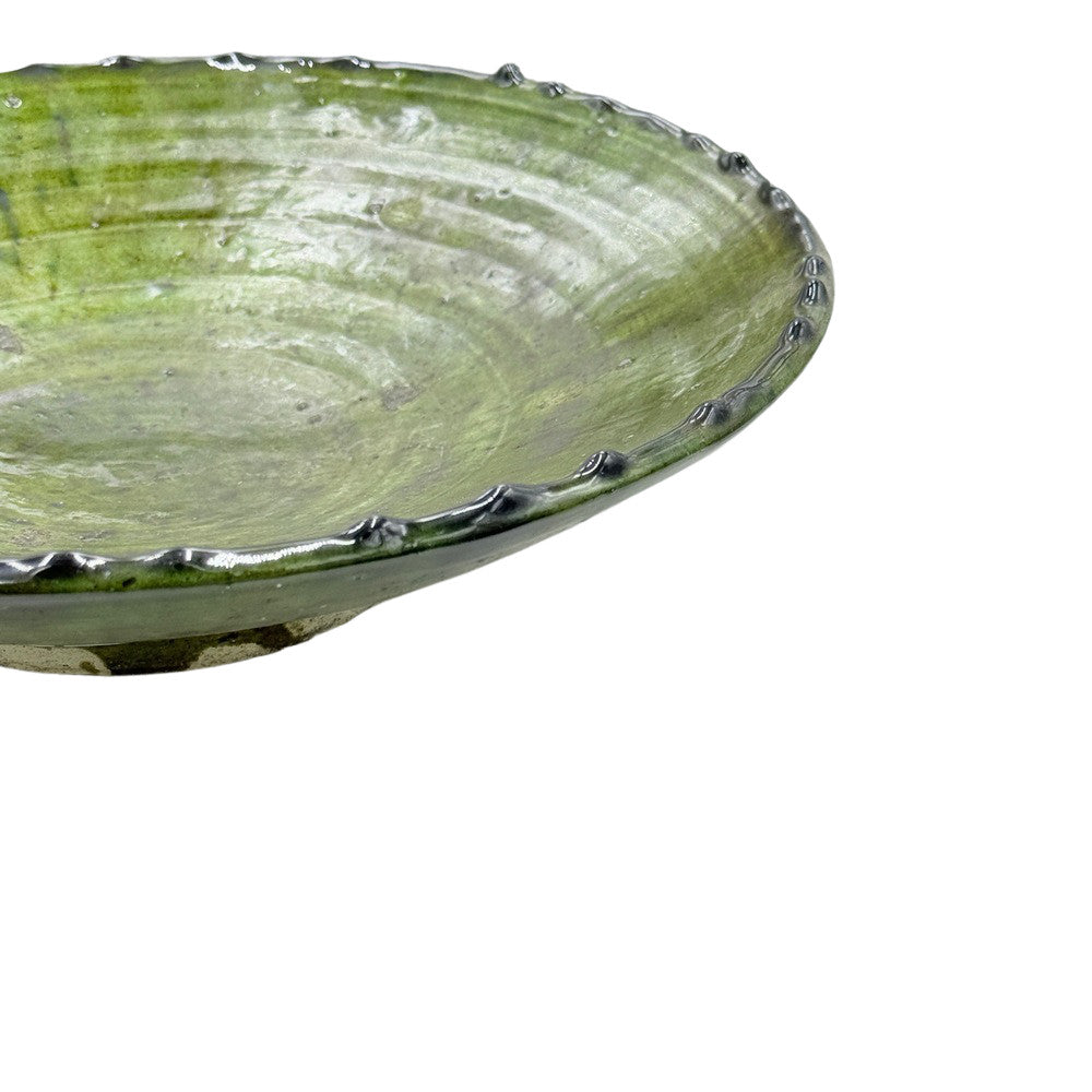 Moroccan Tamegroute Pedestal Bowl - Berbere Imports