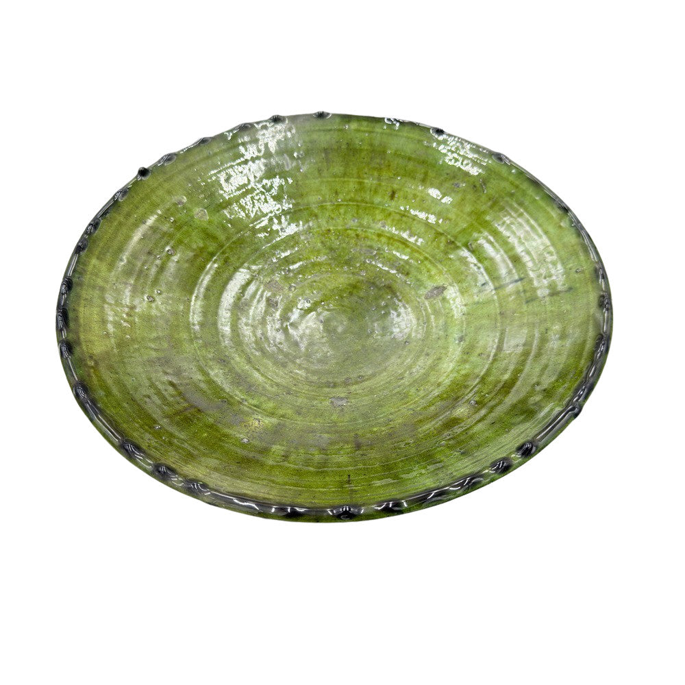 Moroccan Tamegroute Pedestal Bowl - Berbere Imports