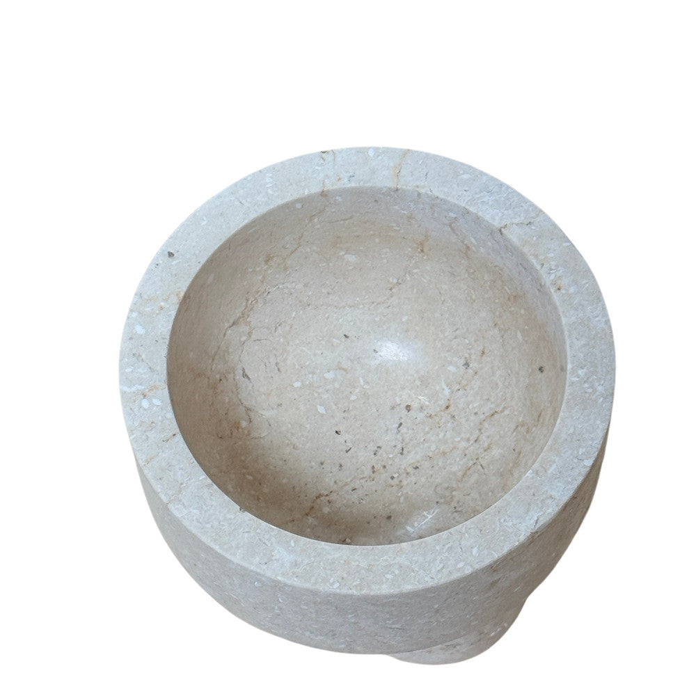 Cream Marble Mortar And Pestle - Berbere Imports