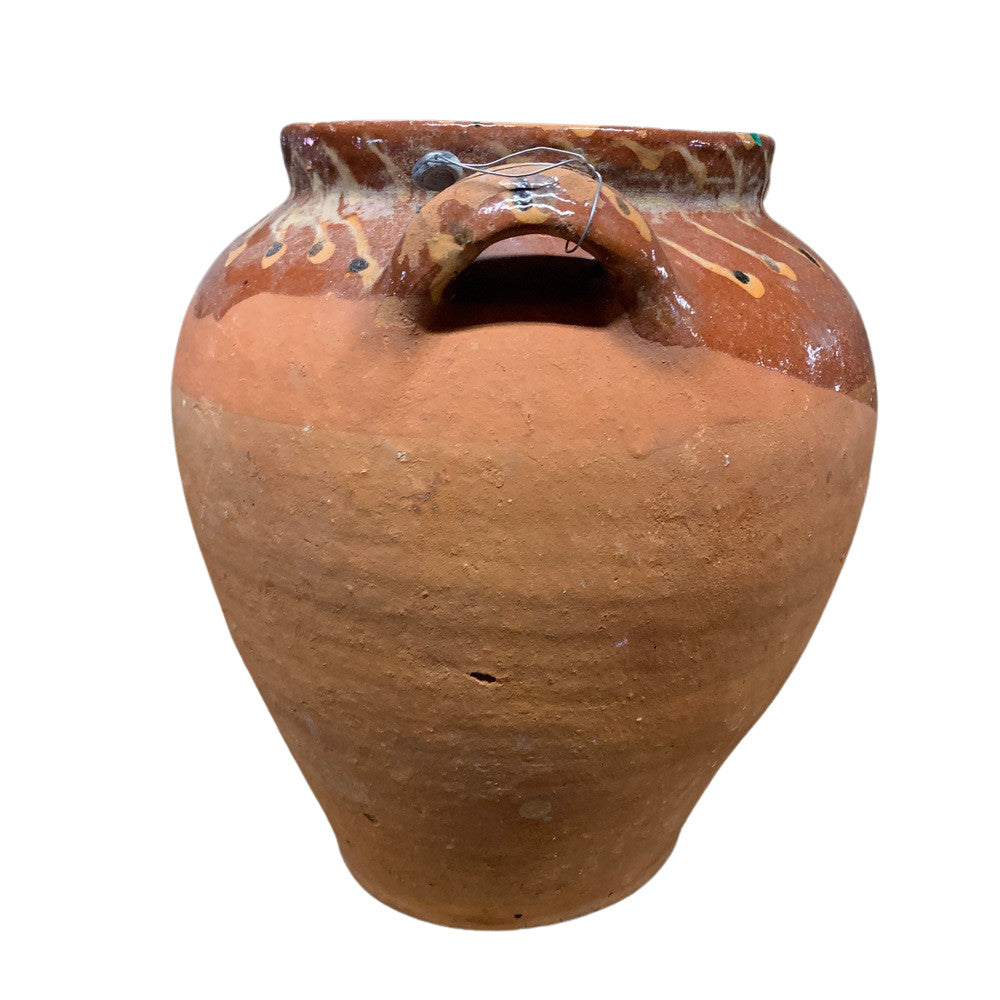 Vintage Glazed Kinik Olive Oil Jar - Berbere Imports