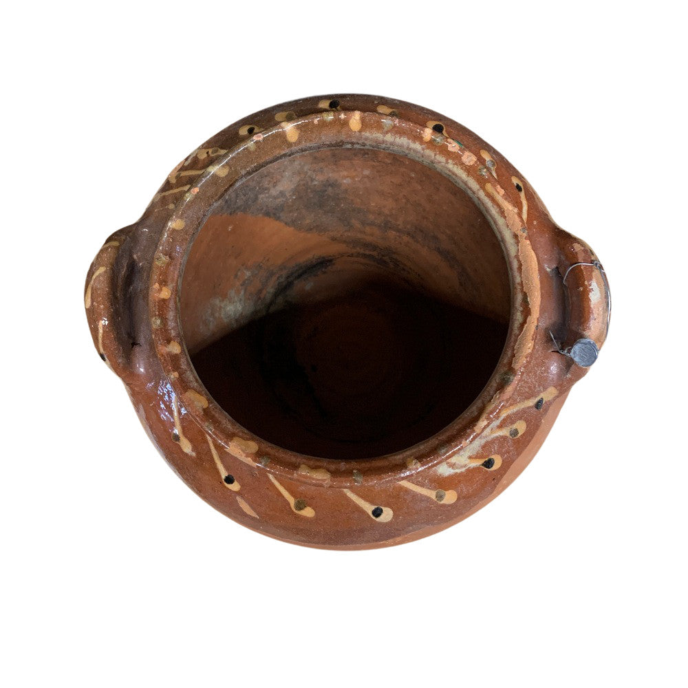 Vintage Glazed Kinik Olive Oil Jar - Berbere Imports