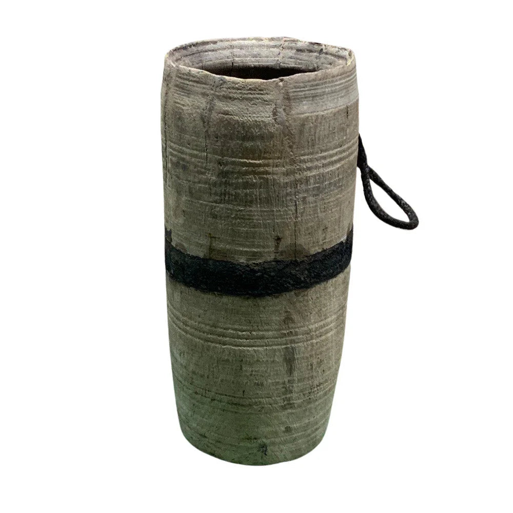 Vintage Indian Wooden Vessel - Berbere Imports