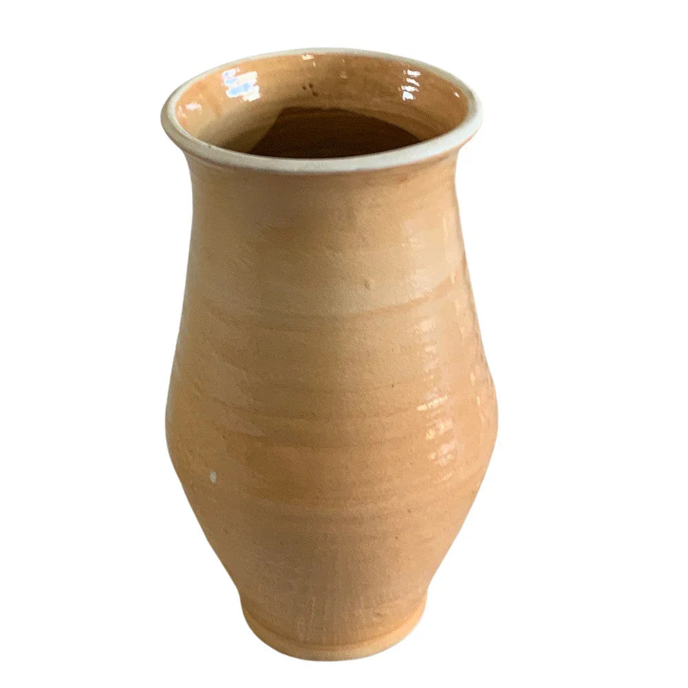 Small Glazed Vase - Apricot - Berbere Imports