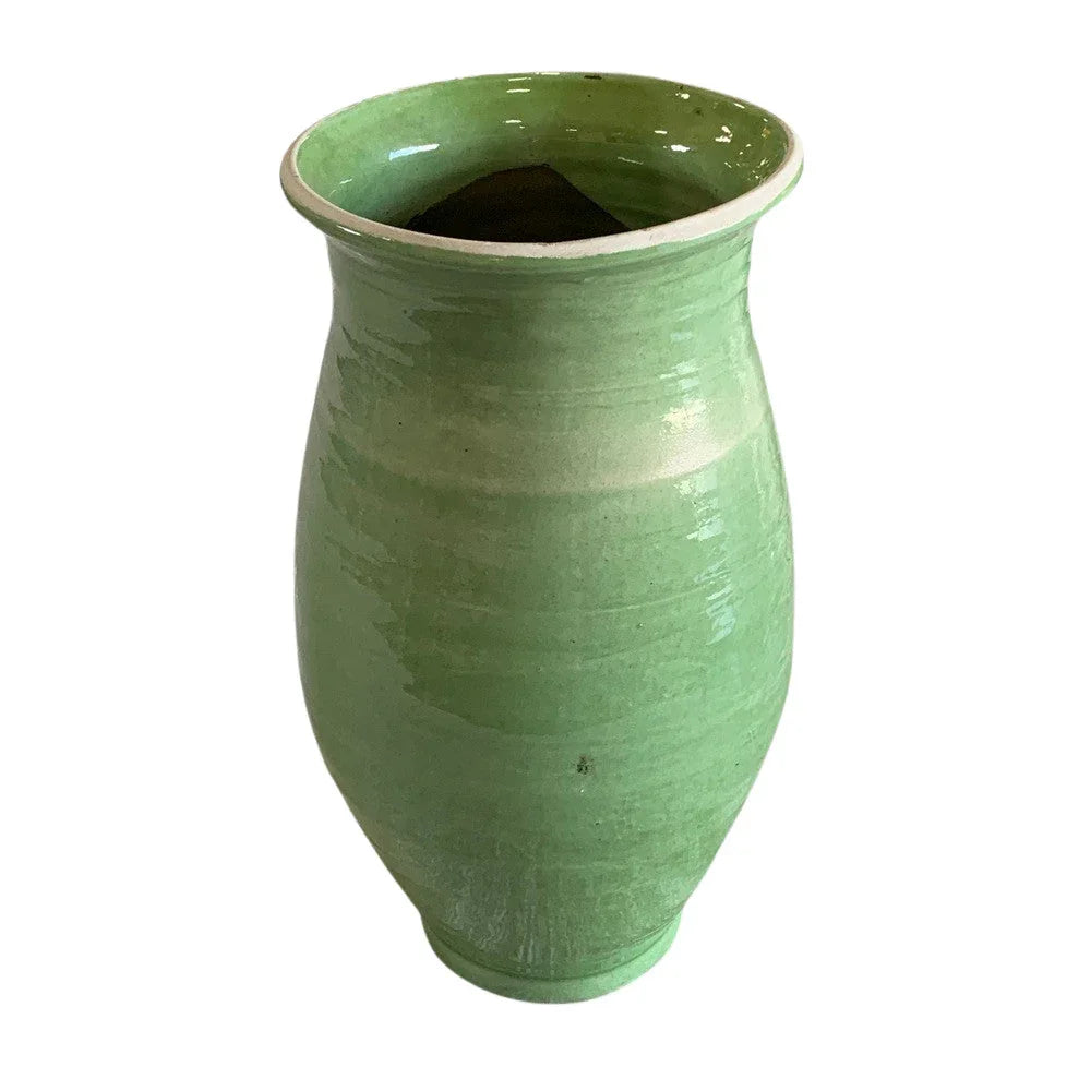 Small Glazed Vase - Mint Green - Berbere Imports