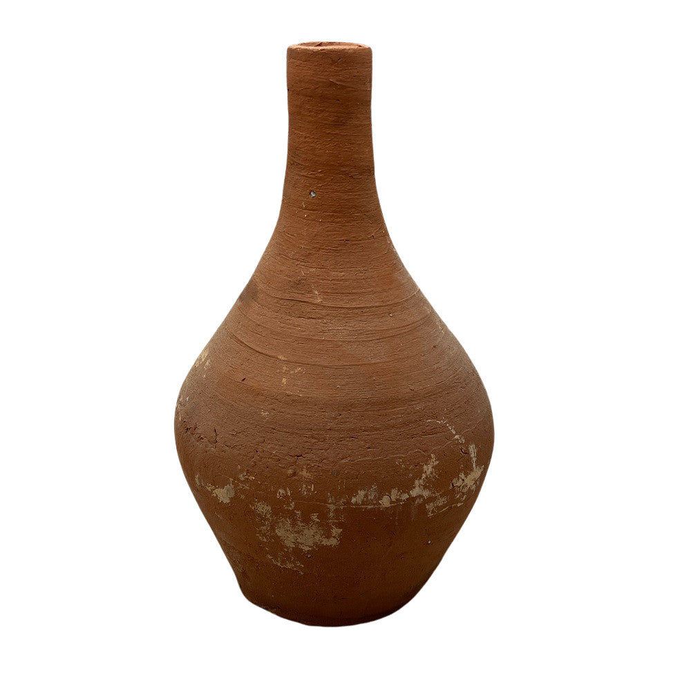 Mexican Terracotta Narrow-Neck Vessel - Berbere Imports