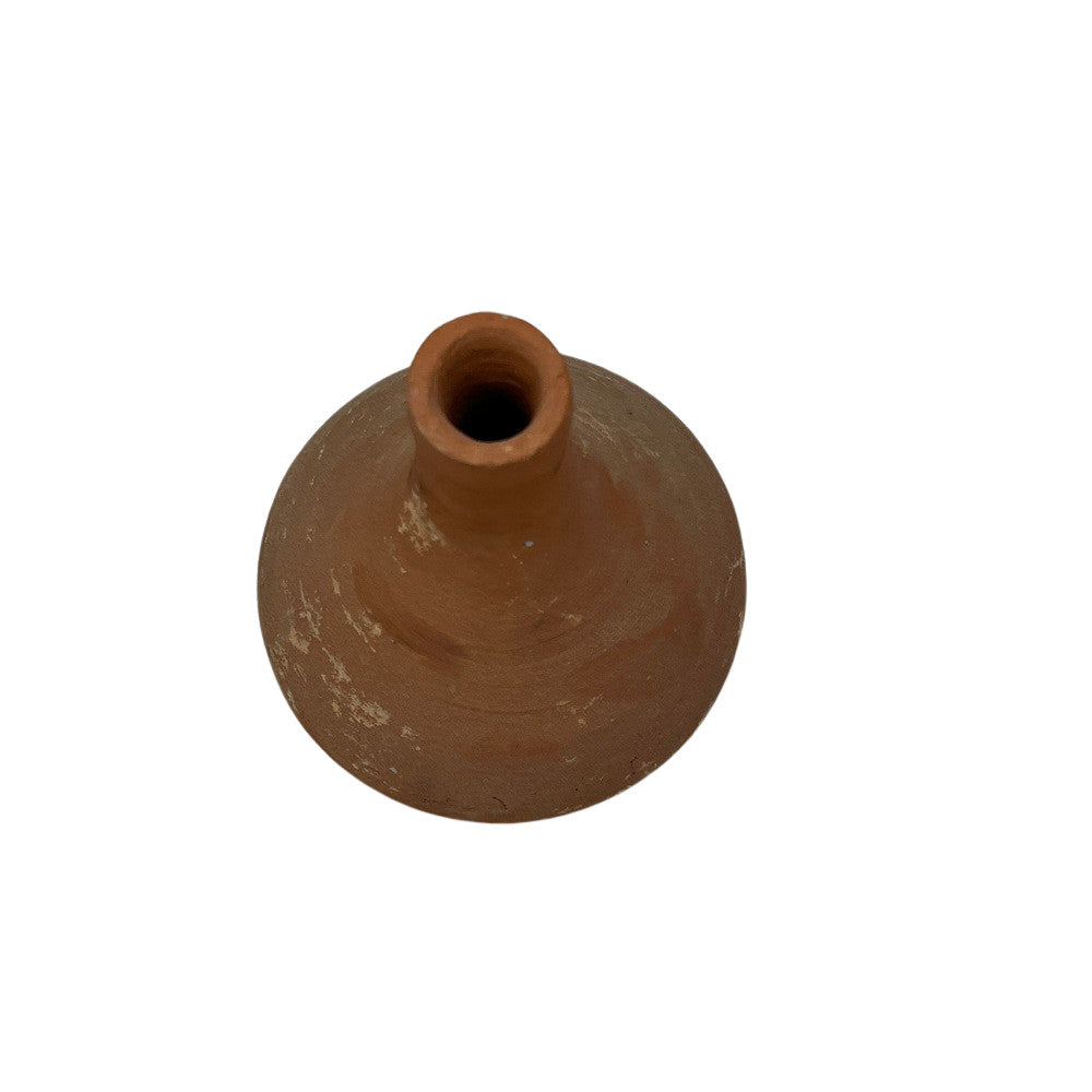 Mexican Terracotta Narrow-Neck Vessel - Berbere Imports
