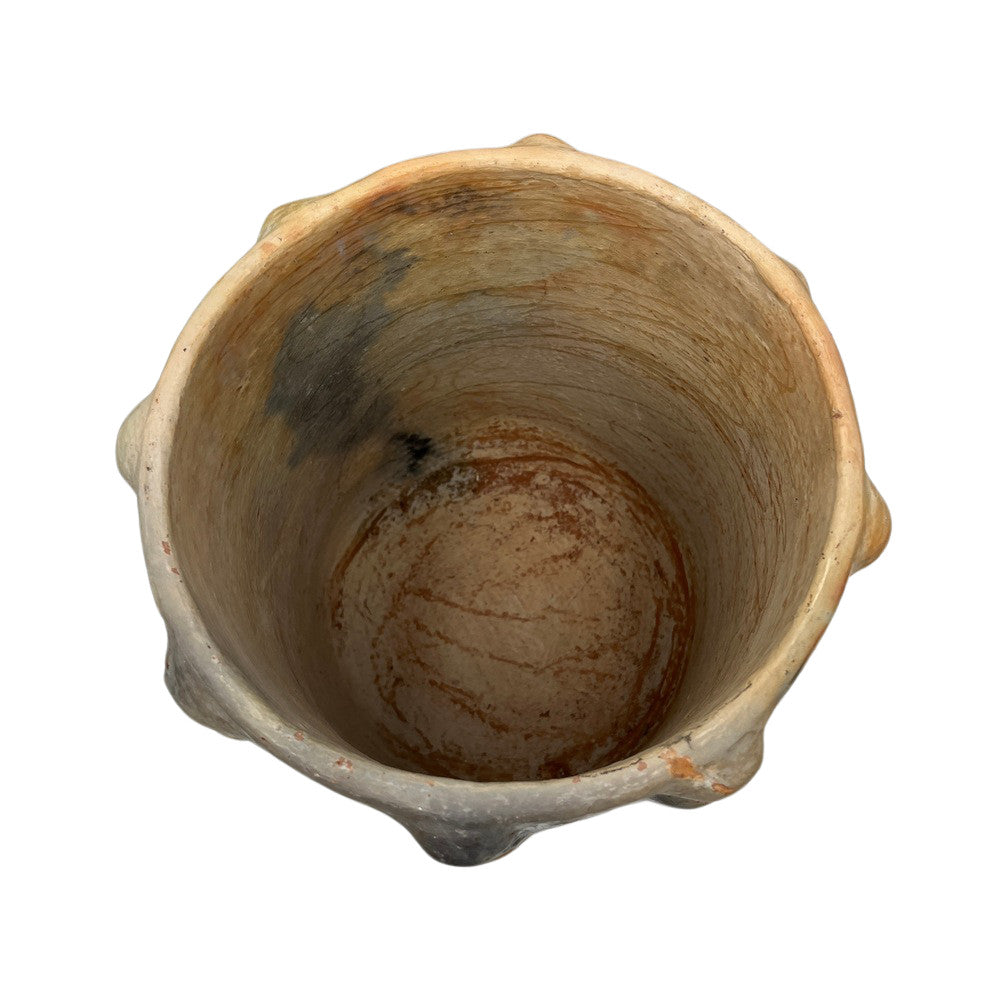 Sejnane Cylindrical Clay Bumpy Vessel - Light Medium - Berbere Imports