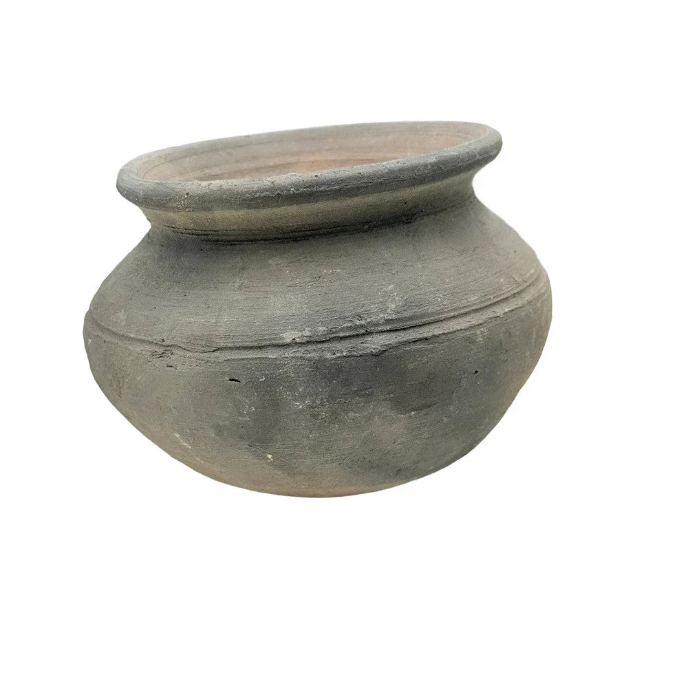 Indian Gray Clay Pot - Berbere Imports