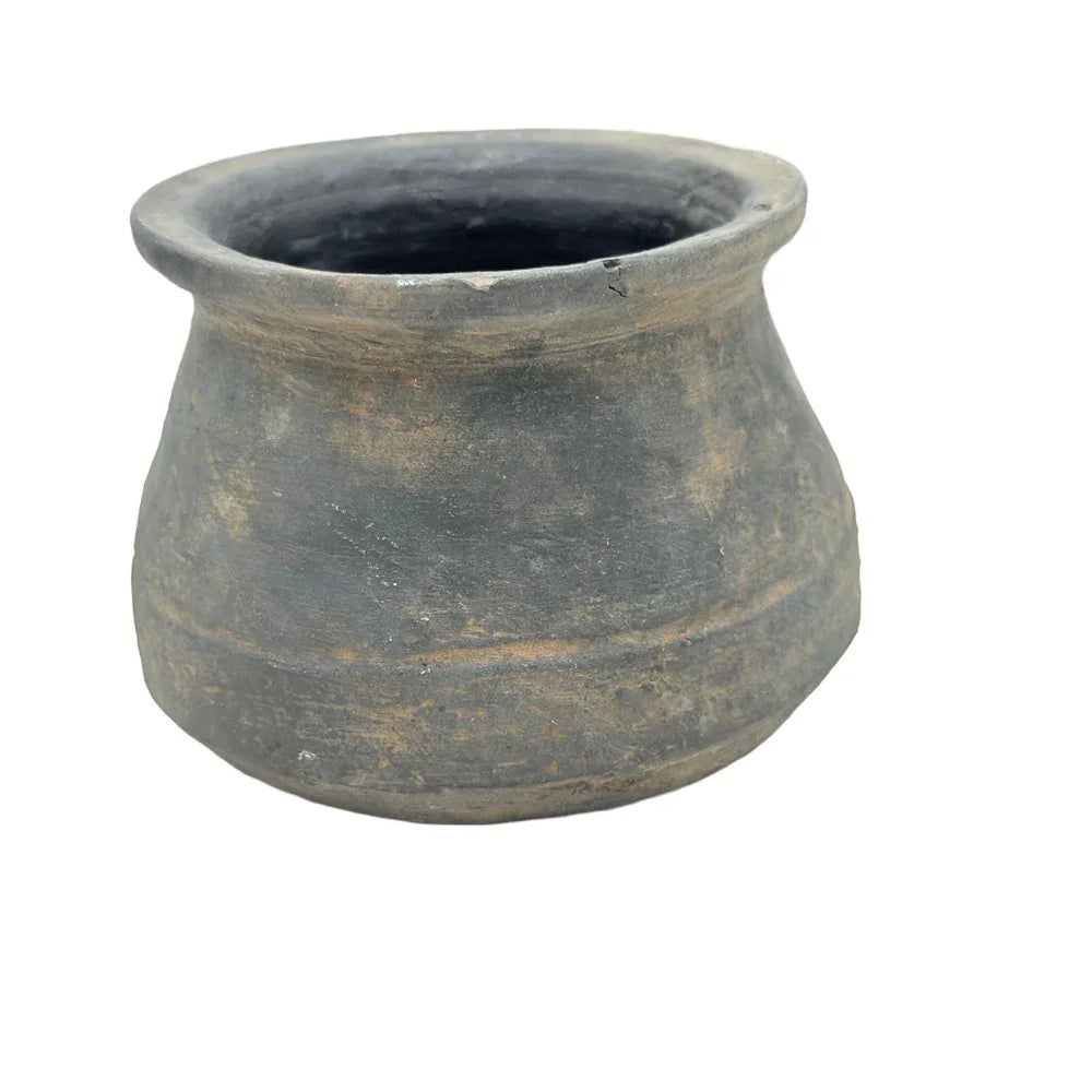 Indian Gray Clay Pot - Berbere Imports
