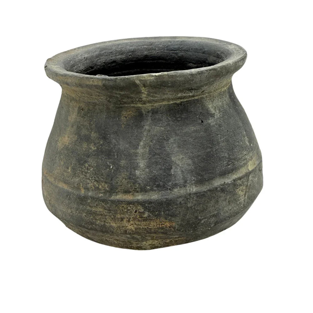 Indian Gray Clay Pot - Berbere Imports