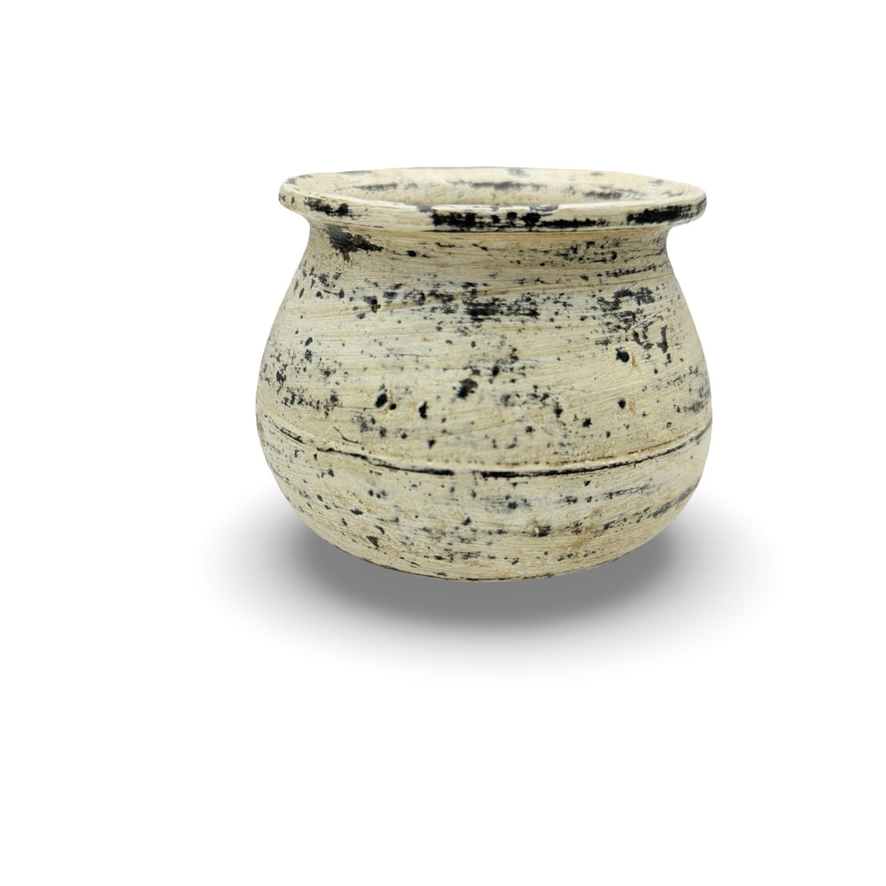 Distressed Indian Clay Vessel - Berbere Imports