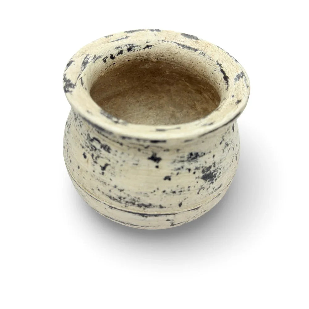 Distressed Indian Clay Vessel - Berbere Imports