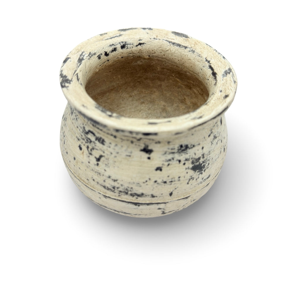 Distressed Indian Clay Vessel - Berbere Imports