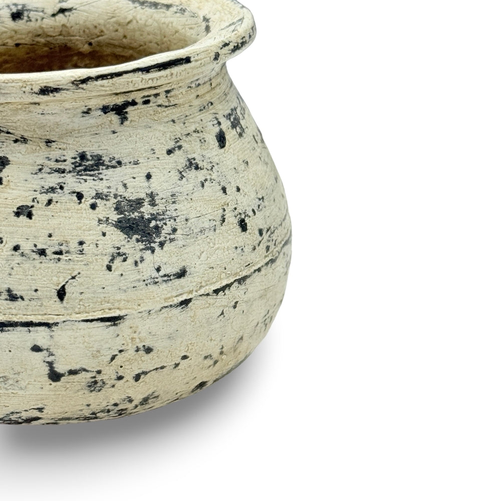 Distressed Indian Clay Vessel - Berbere Imports