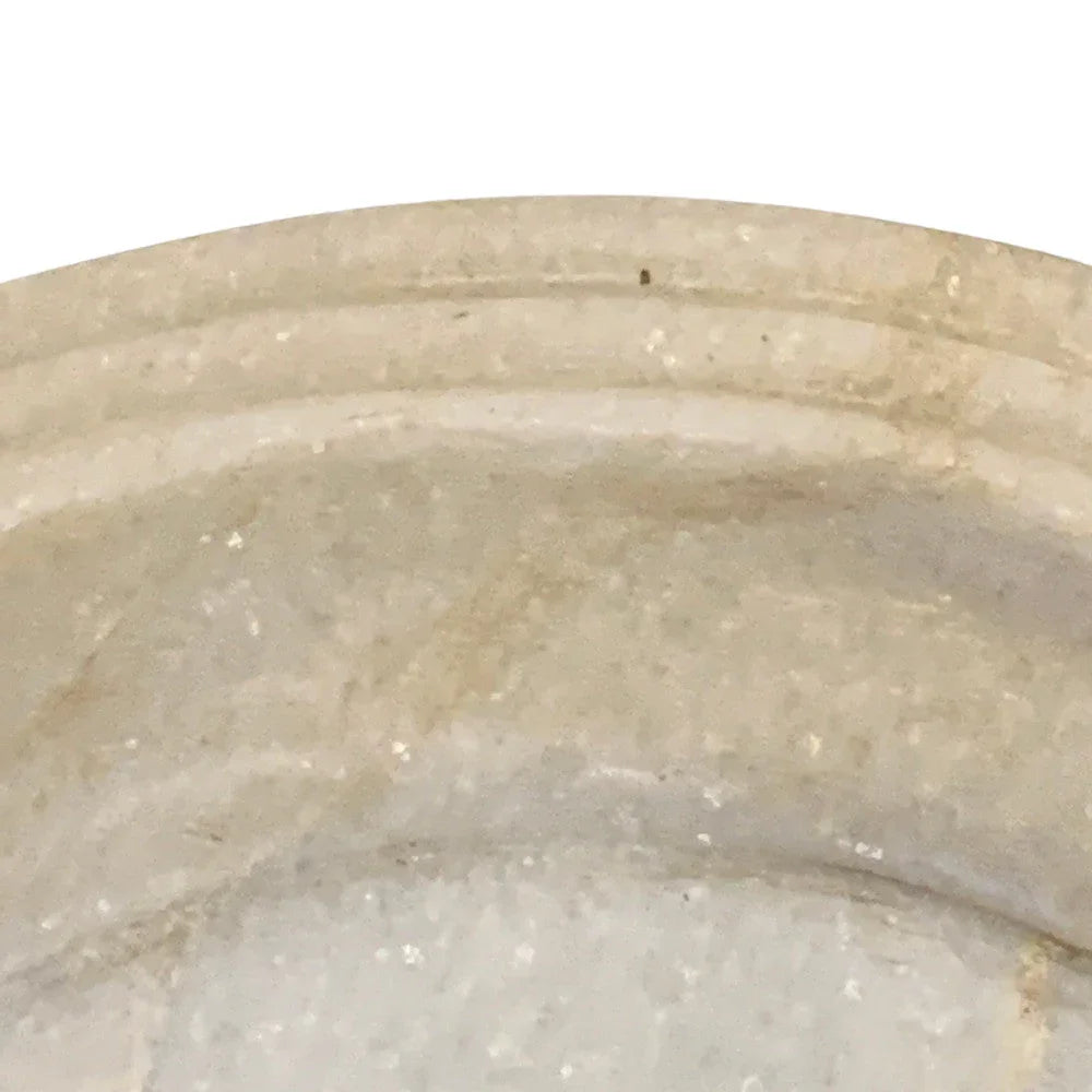 Ribbed Oval Marble Tray - Berbere Imports