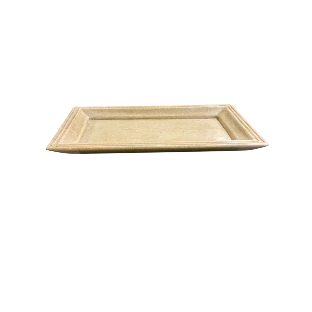 Rectangular Ribbed Marble Tray - Berbere Imports