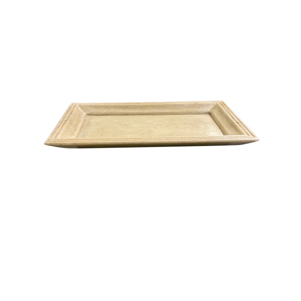Rectangular Ribbed Marble Tray - Berbere Imports