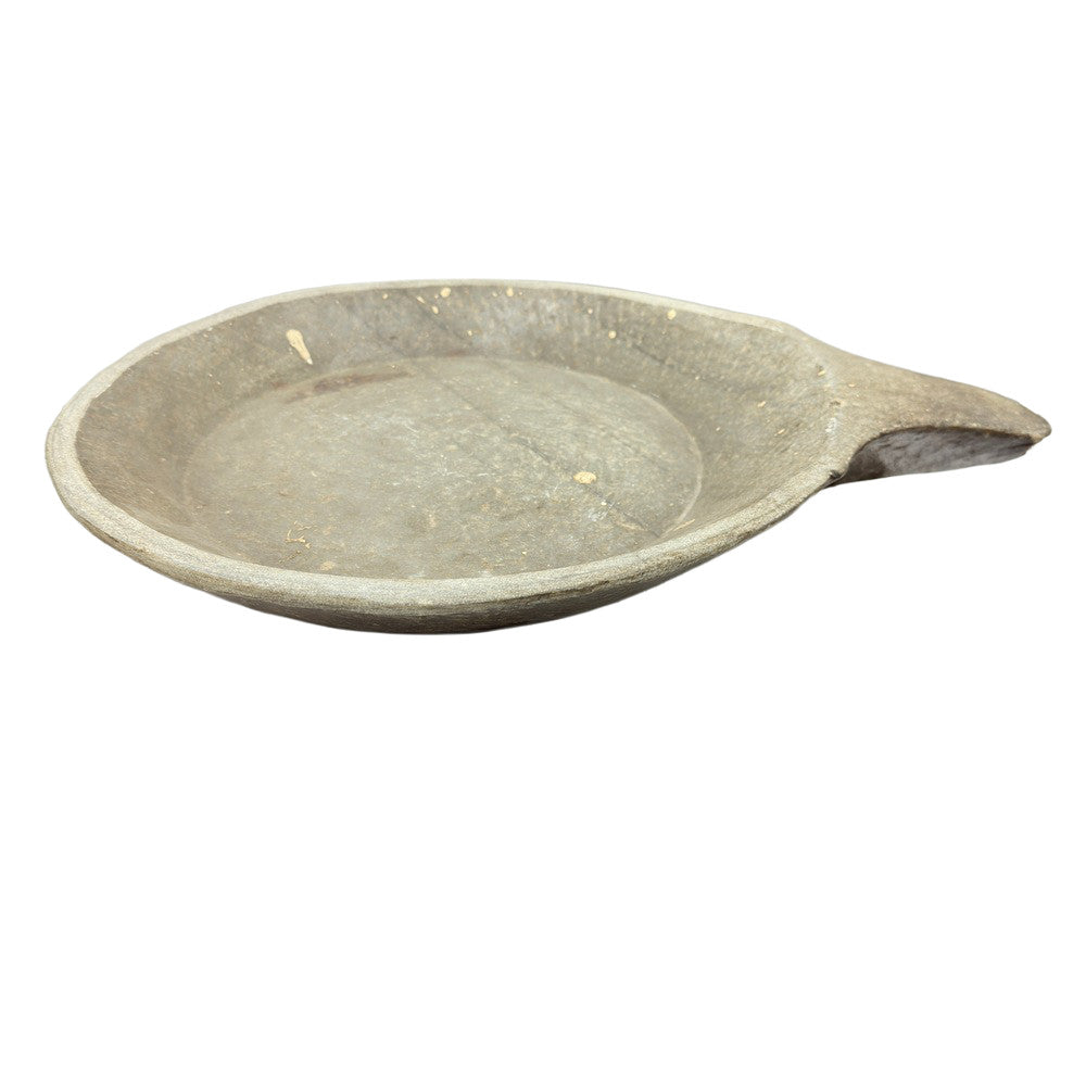 Vintage Stone Plate With Handle - Berbere Imports