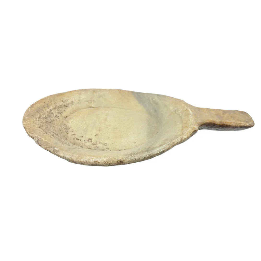 Vintage Stone Plate With Handle - Berbere Imports