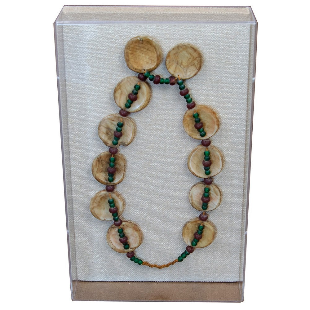 African Necklace In Custom Lucite Box - Berbere Imports