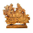 Vintage Thai Teak Sculpture On Wood Stand - Berbere Imports