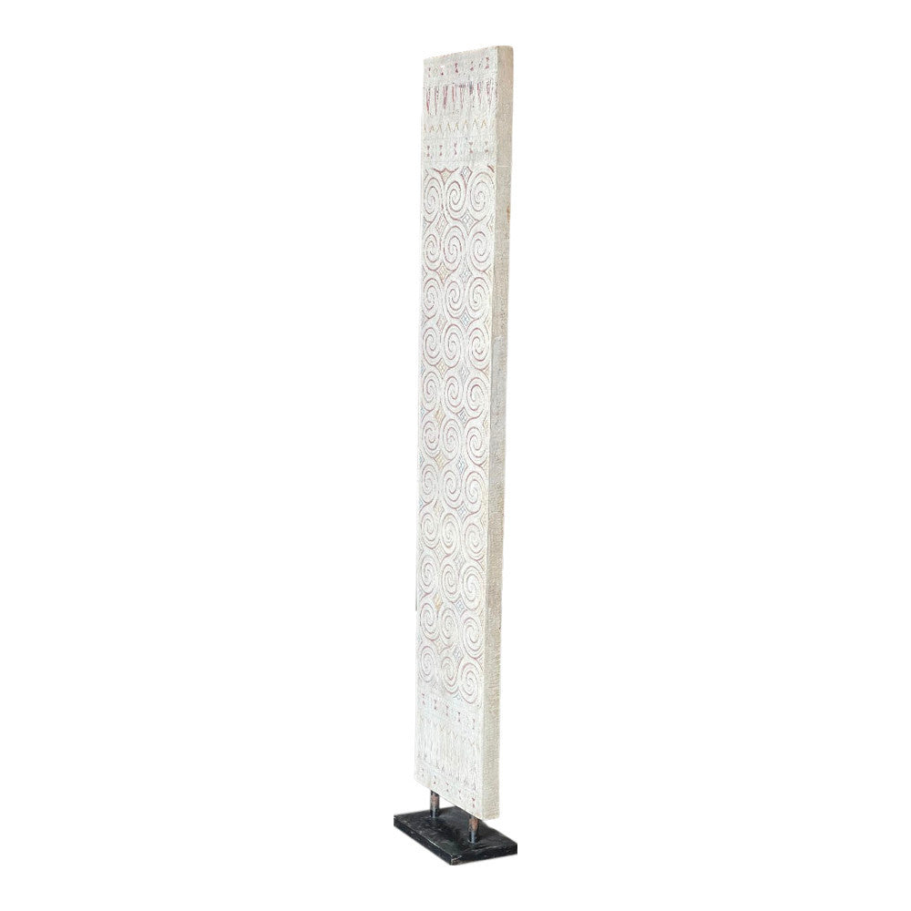 Indonesian Wooden Carved Sculpture On Base - Berbere Imports