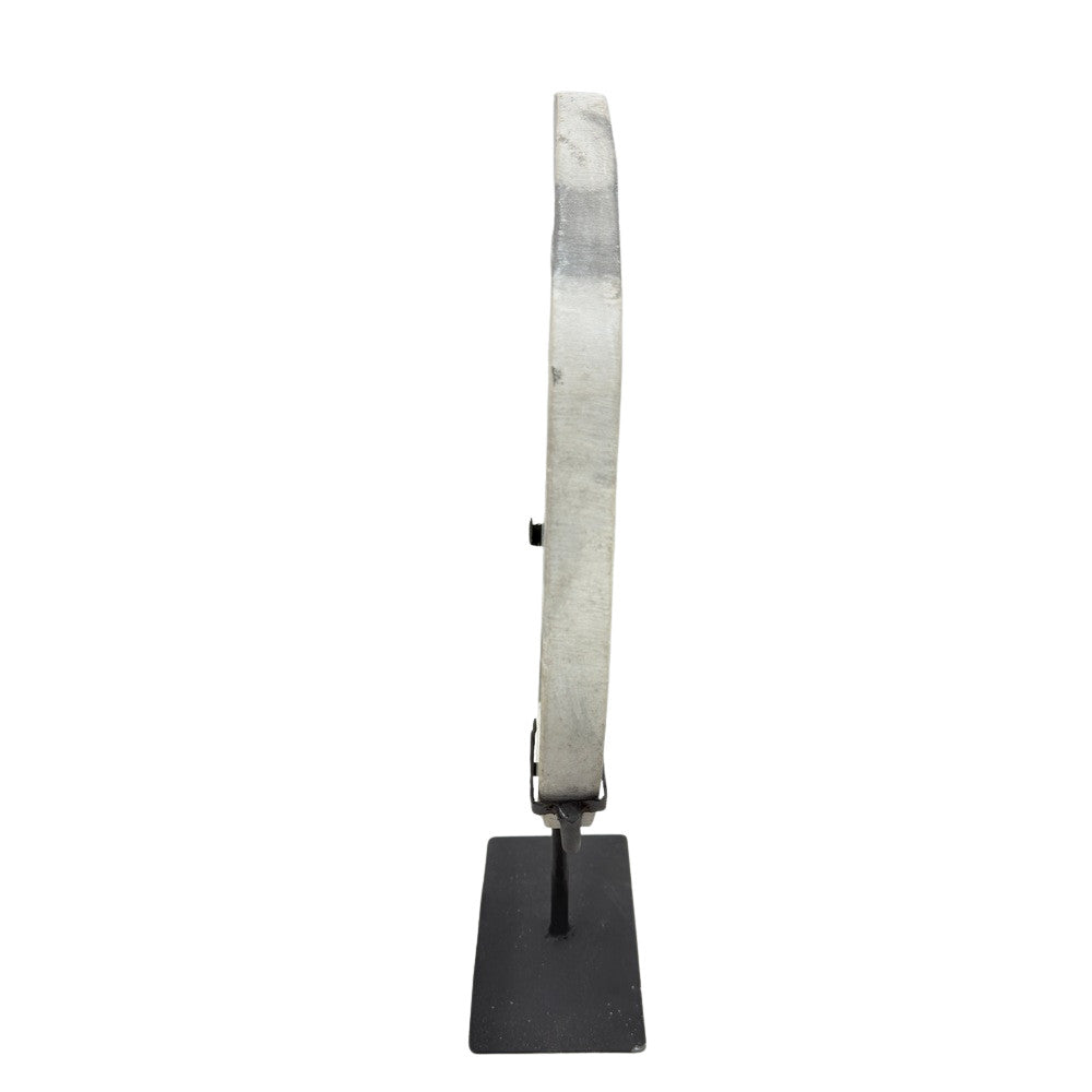 Petrified Wood Disc On Metal Stand - Berbere Imports