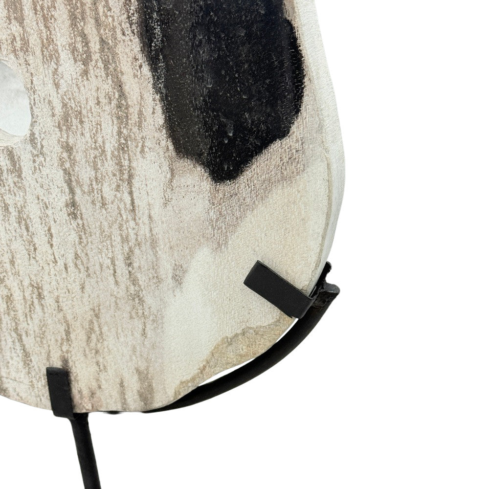 Petrified Wood Disc On Metal Stand - Berbere Imports