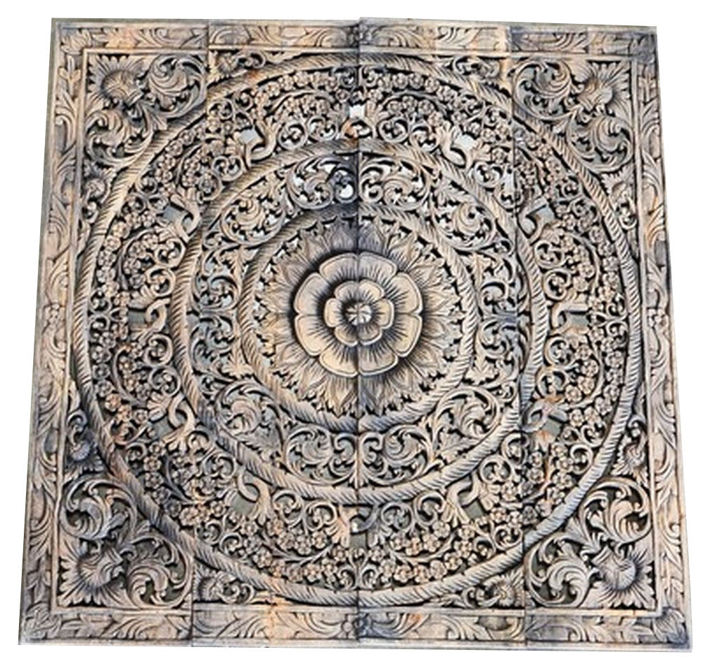 Indonesian Teak Mandala - Pattern A - Berbere Imports