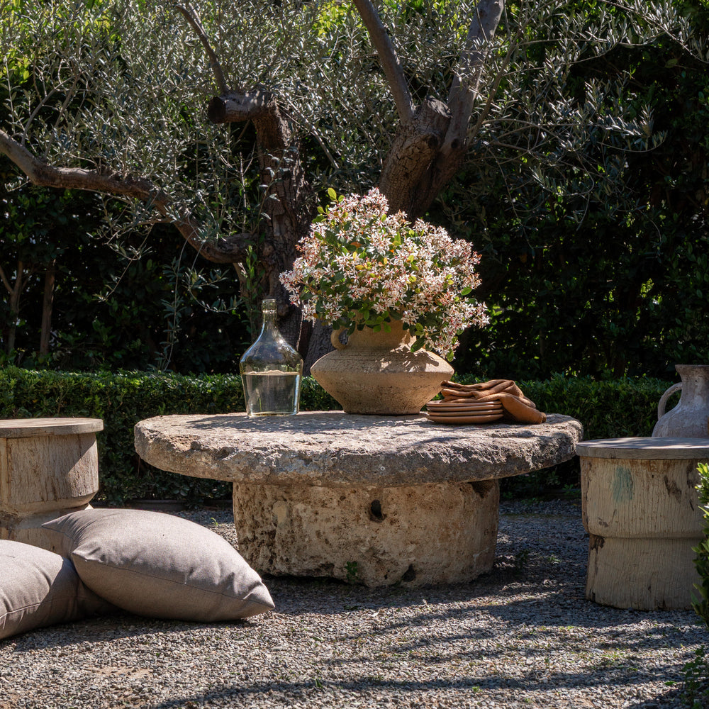 Antique Limestone Coffee Table - Berbere Imports