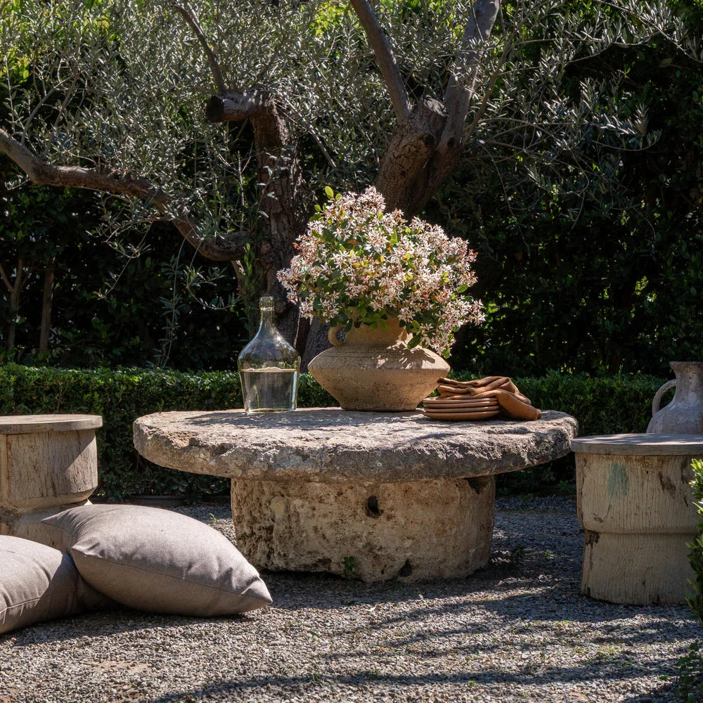 Antique Limestone Coffee Table - Berbere Imports