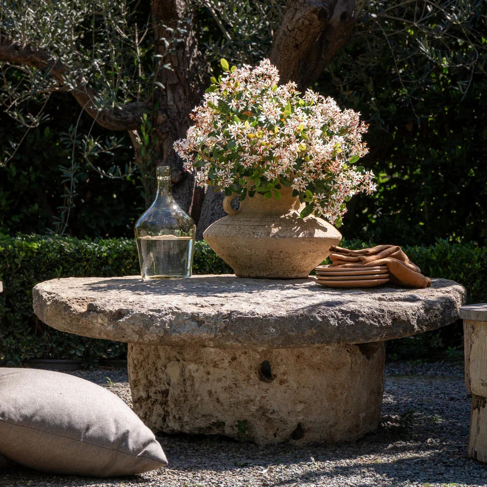 Antique Limestone Coffee Table - Berbere Imports