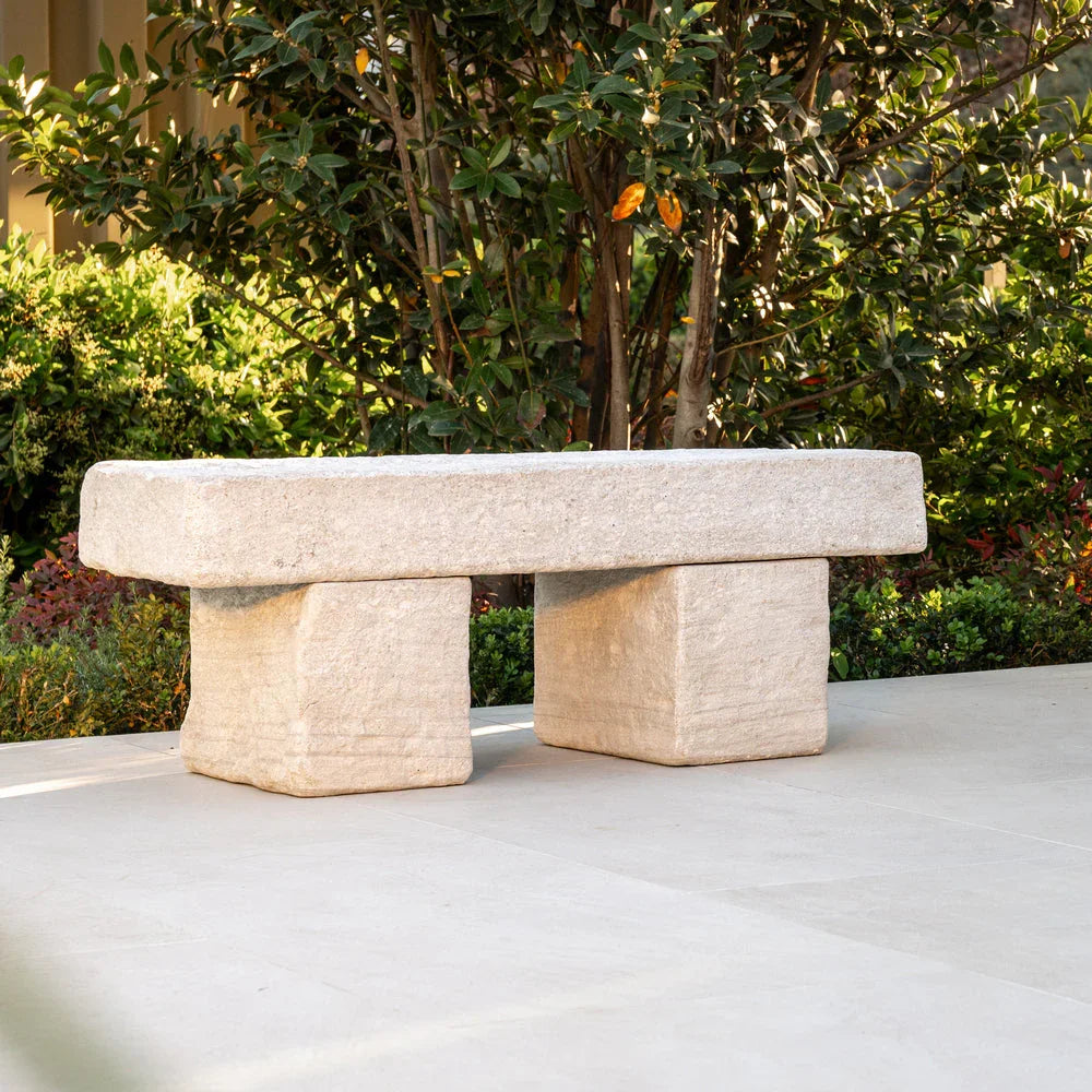 Block Stone Bench - Berbere Imports