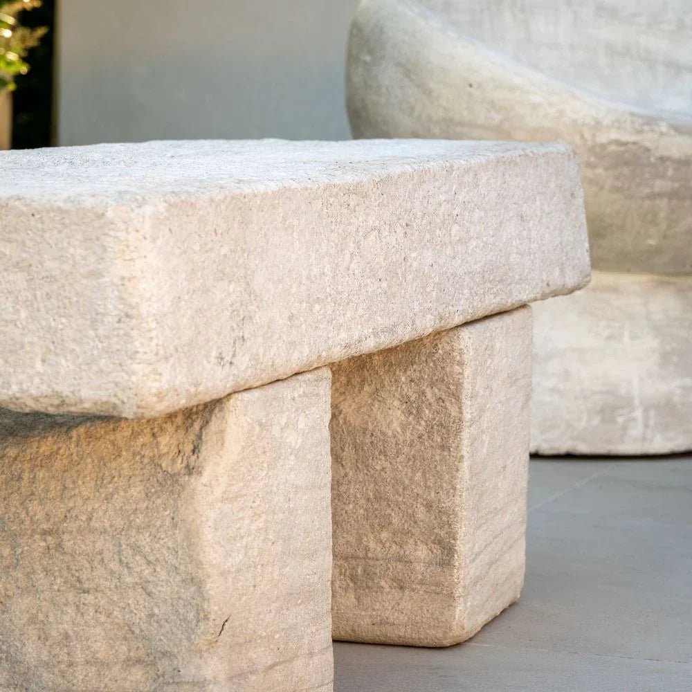 Block Stone Bench - Berbere Imports