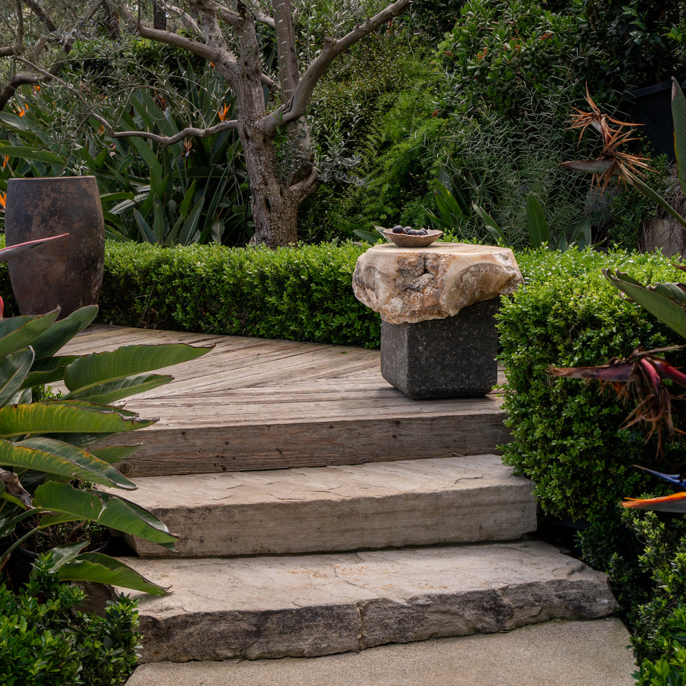 Onyx Mixed Media Side Table - Berbere Imports