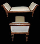 Indian Bone Inlay Settee - Berbere Imports