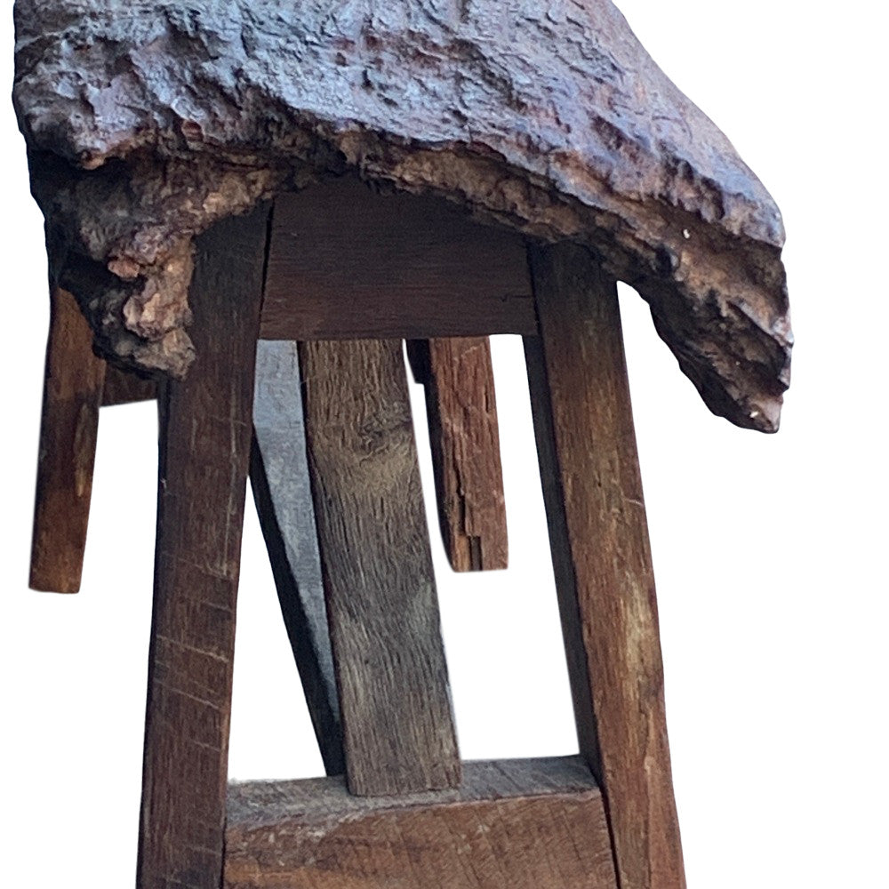 Thai Teak Wood Rustic Bench - Berbere Imports