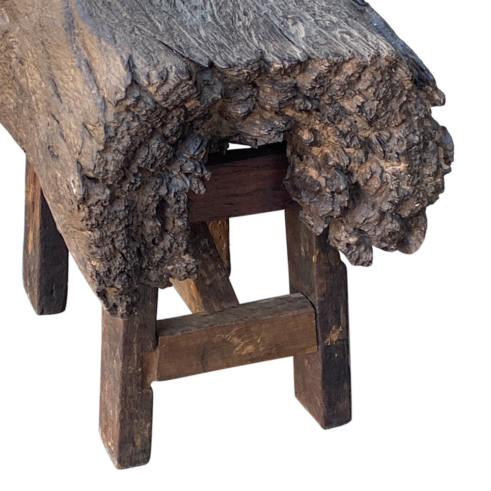 Thai Teak Wood Rustic Bench - Berbere Imports