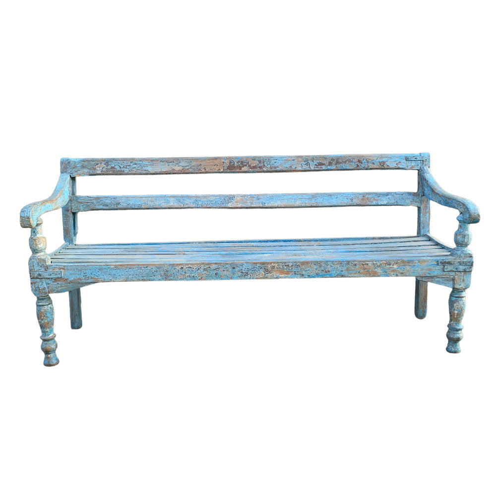 Vintage Wooden Garden Bench - Berbere Imports