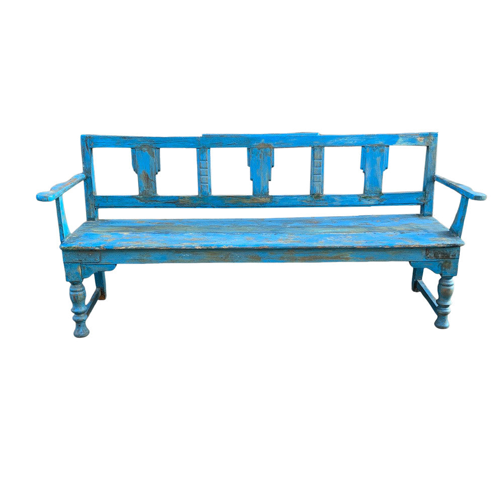 Vintage Wooden Garden Bench - Berbere Imports