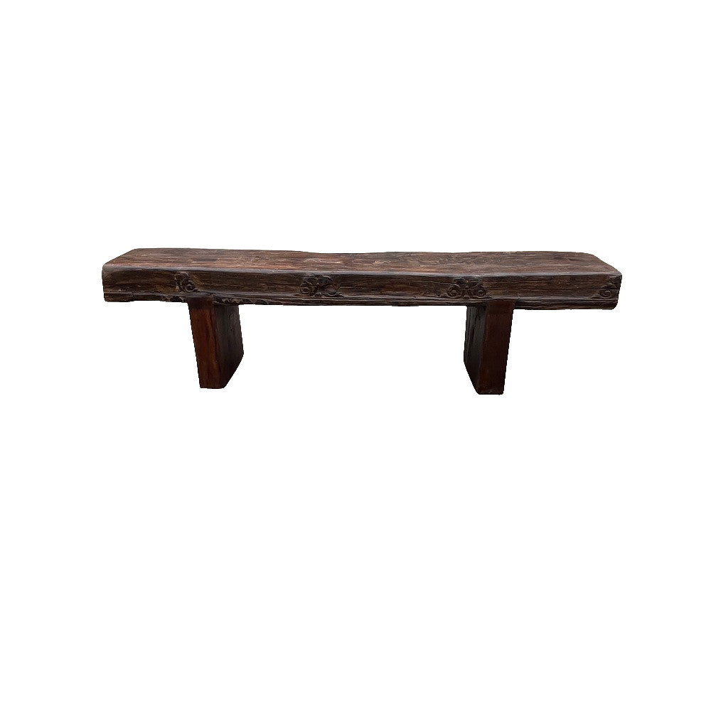 Vintage Wooden Mantle Bench - Berbere Imports