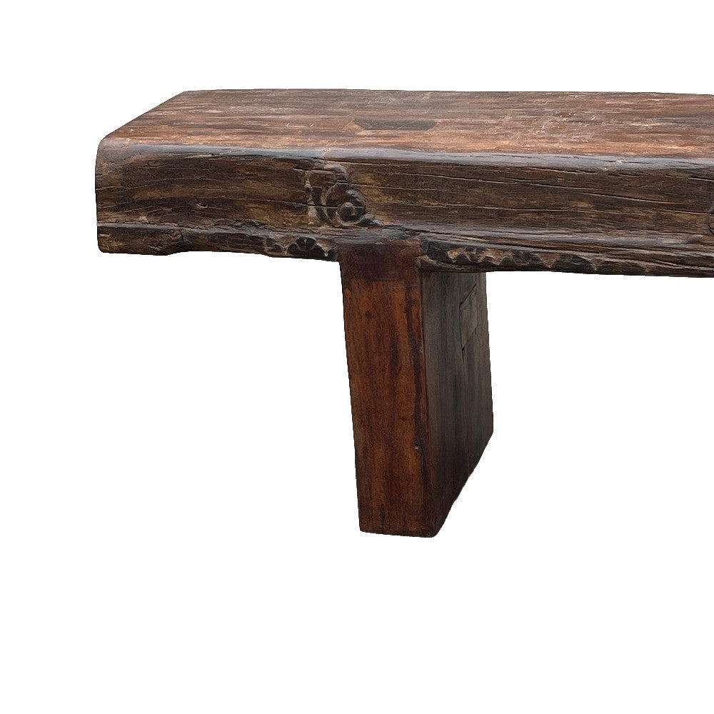 Vintage Wooden Mantle Bench - Berbere Imports