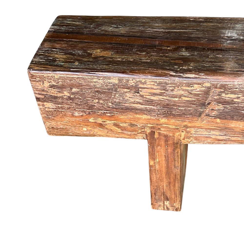 Vintage Wooden Mantle Bench - Berbere Imports