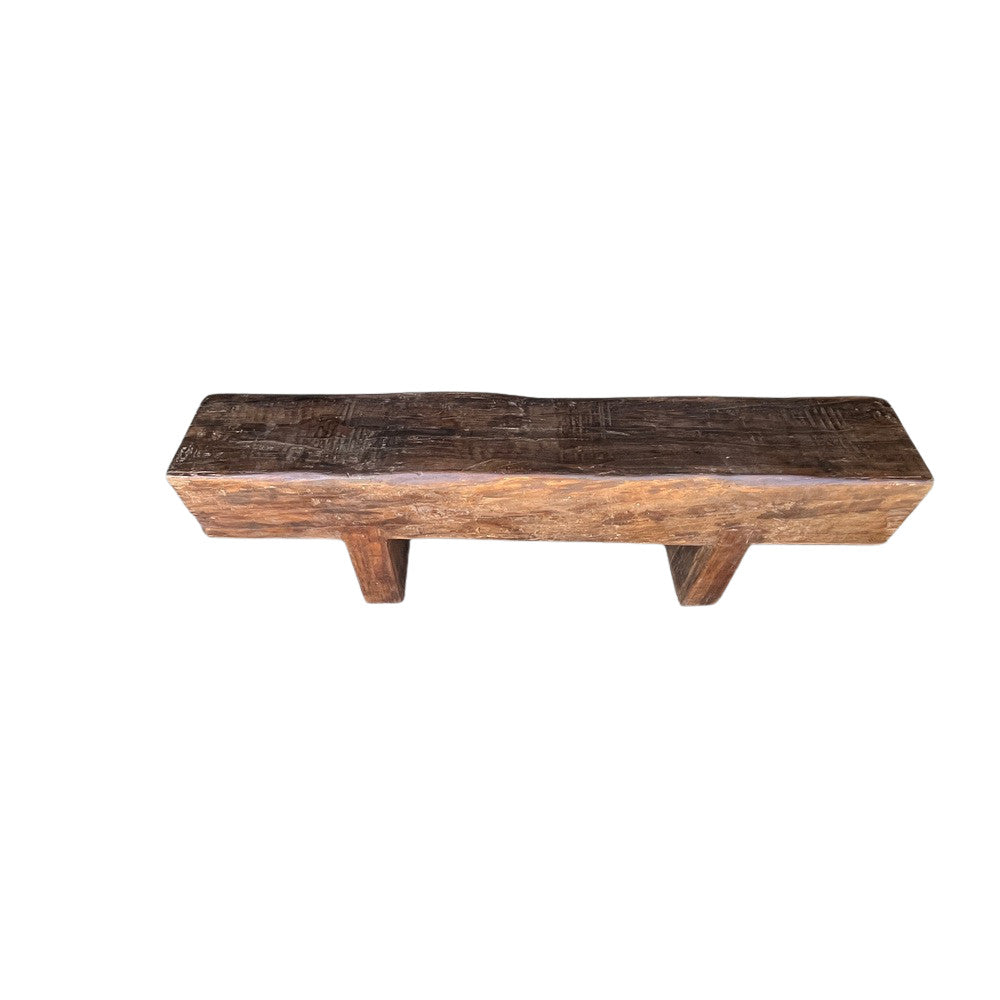 Vintage Wooden Mantle Bench - Berbere Imports