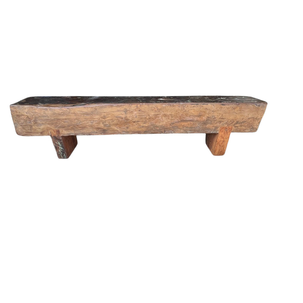 Vintage Wooden Mantle Bench - Berbere Imports