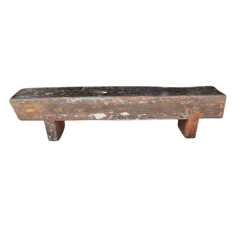 Vintage Wooden Mantle Bench - Berbere Imports